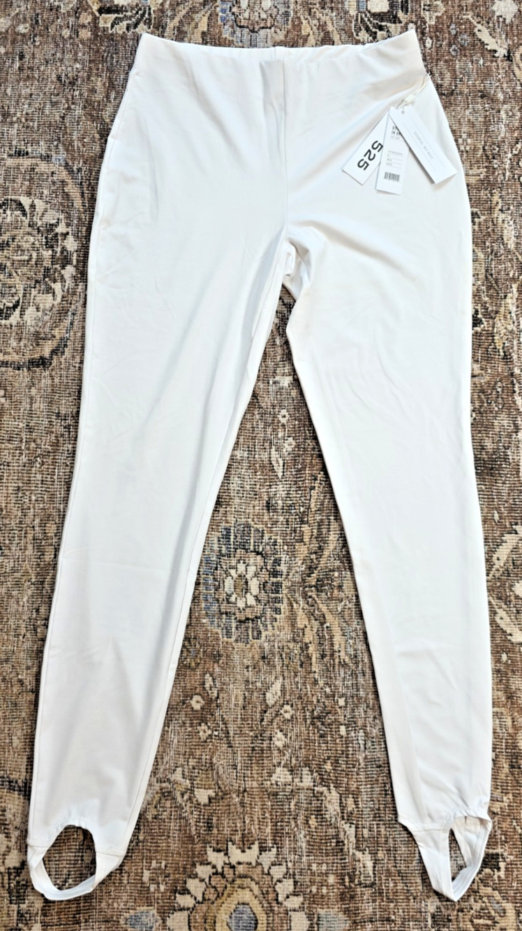 525 America Revolve White Stirrup Leggings Essential Not Basic Stretch M NWT